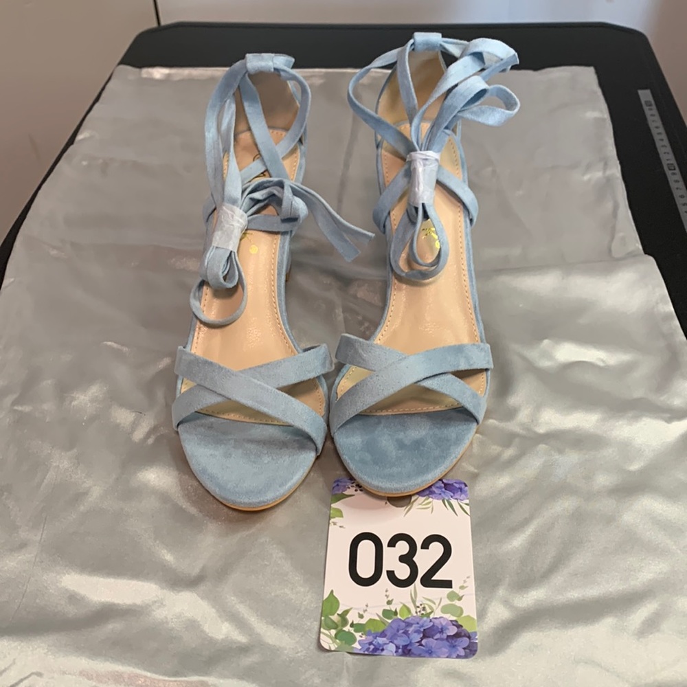 Sky blue heels